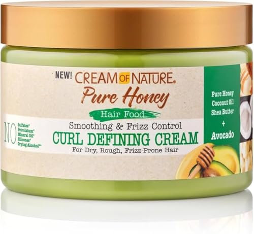 Cream of Nature, Avocado Hair Cream, Curl Cream for Curly Hair, Honey and Avocado Collection, 11.5 Oz