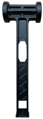 Martello da campeggio in plastica, martello da terra, martello per telone, chiodi da terra, martello per tenda, picchetti, strumento per rimuovere picchetti per campeggio, escursionismo, pesca (nero)