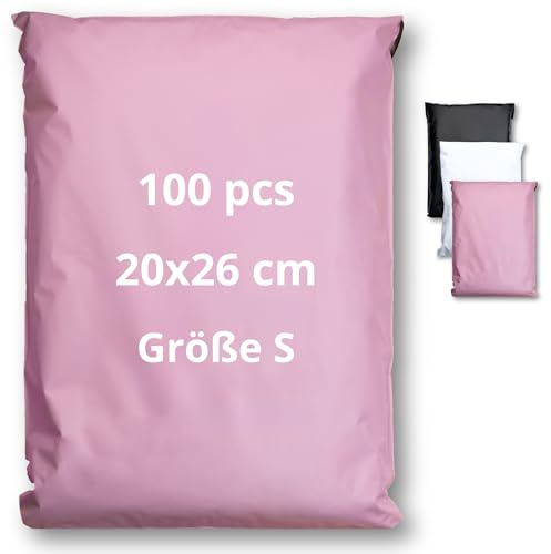 EMBALLAX - 100 Pochettes d’Envoie Colis Vinted - Taille S - 20x26cm - Sac Résistante, Opaque, Imperméable & Auto-Adhésive - Enveloppe Plastique Expédition - Emballage Envoie pour Vetement, Boite