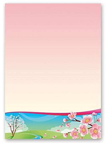 20 Sheets Motif Letter Paper! Seasons - Spring Four Seasons - Spring DIN A4 - Paper-Media