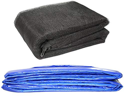 Greenbay Schutzkissen für Trampolin mit Sicherheitsnetz, Lautsprecher, 183 cm, 244 cm, 305 cm, 366 cm, 397 cm, 427 cm, blau, 427cm (14 FT)- 8 barres