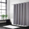 Flachs Leinen wie 240GSM Schwerer Stoff Bad Duschvorhang mit Haken Hotel Luxus waschbar,grau,180x210 cm
