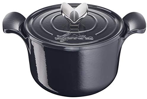 Lagostina Tradizione Cocotte in Ghisa Smaltata per Cotture Lunghe Ø 18 cm, Casseruola Induzione, Gas e Forno fino a 220 °C, Pentola per Stufare e Cucinare Lentamente con Coperchio di Condensazione