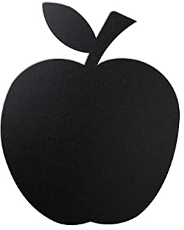 INOXLM Lavagna Magnetica da Parete in Acciaio Mela scrivibile con pennarello | Bacheca ricordi souvenir | Lavagna calamite | Lavagna Magnetica foto | Lavagna bambini | Bacheca 30,5x37,5 cm (Nero)