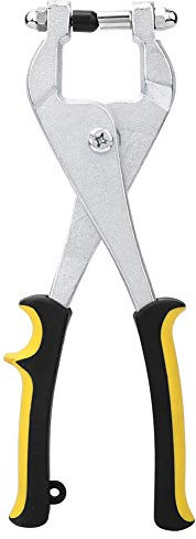 LEEZAD Metall-Lochzange, 3,27 mm Durchmesser, Einhandbedienung, Deckengitter, Lochzange, multifunktionale Stanzzange mit Griff zum Stanzen von Blech, Dekoration, Hardware-Verarbeitung