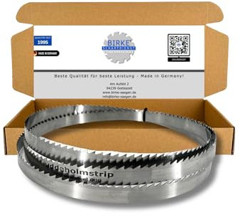 Birke® FLEXBACK & UDDEHOLM - Hoja de sierra de cinta (1400 x 15 x 0,5 mm, ancho 6-15 mm, para madera blanda y dura, cortes no ferrosos... (1400 x 15 x 0,5 mm, 5ZpZ)