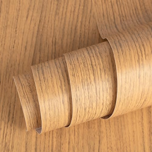 vgoltd Wood Effect Sticky Back Plastic Roll – Self Adhesive Vinyl Wrap for Furniture Kitchen Cupboards Cabinets & Wardrobes Peel & Stick Contact Paper Waterproof & Removable (Style 13, 30 x 200 cm)