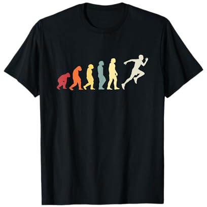 Evolution Homme Athlétisme Course Sport Cross Retro Vintage T-Shirt