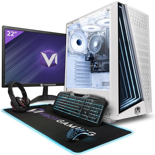 Vibox VI-164 Gaming PC Set Komplett • Monitor 22 Zoll • AMD Ryzen 3 3200G 4,0GHz • Radeon Vega 8 • 16GB RAM • 1TB NVMe SSD • Linux OS • WLAN