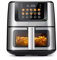 Solis Air Fry & Dry Heißluftfritteuse – 7,5L XXL Fritteuse ohne Öl – 10 Programme: Frittieren, Dörren, Backen & Grillen – 3D Heißluftzirkulation – Farb-Touch-Display – 1870W – Einfache