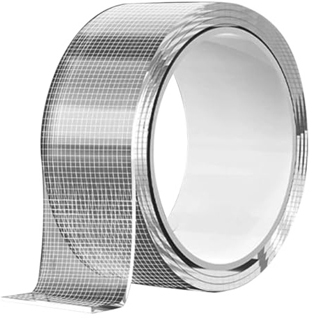 Kiyanest Transparent Dubbelsidig Tejp 5cm x 300cm x 0.1cm | Tvättbar, Återanvändbar, Spårlös Nano-tejp för Vägg, Kök, Bil och Kontor