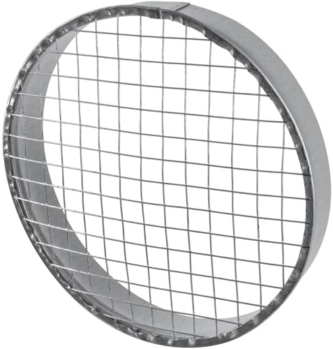 Repa Market Copertura per condotto Ø8 Inch – Tappo rotondo in acciaio zincato con schermo a rete – Scarico HVAC o sfiato di aspirazione – Uscita aria tubo esterno – Tappo terminale in metallo per