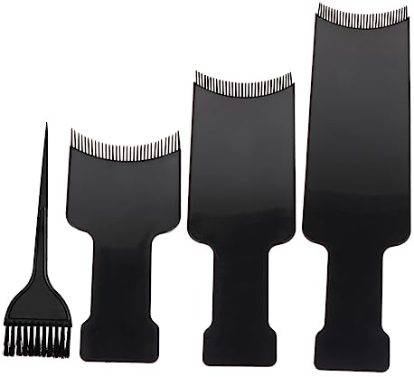 OATIPHO Kit De Coloration Capillaire 4 Pièces, Peigne à Coloration Pour Cheveux, Pinceau Pour Teinture De Cheveux, Planche à Surligner Professionnelle, Usage Salon Et Domicile