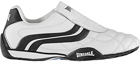 Lonsdale Mens Camden Slip On Trainers Low Top Sneakers Shoes Casual Footwear White/Navy UK 10 (44)
