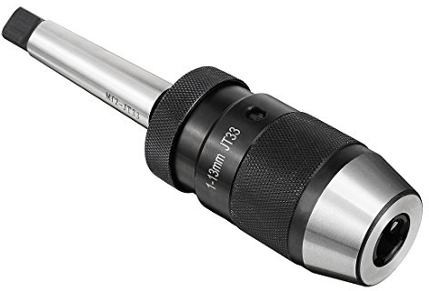 uxcell Keyless Drill Chuck MT2 Morse Taper Mount Adjustable 1/32-1/2 (1mm-13mm) 3-Jaw for Lathes Milling Drilling Machine