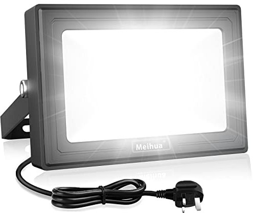MEIHUA LED Floodlight 25W, Flood Lights Outdoor 6500K Super Bright Daylight White IP66 Waterproof Work Lamp for Home Lighting Garden Garage Workshop Job Site Light 1M Wire with UK Plug