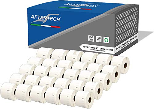 Aftertech 30x 11354 57x32mm Rollen kompatible Klebeetiketten (1000 Etiketten/Rolle = 30000 insgesamt) für Dymo LabelWriter Seiko SLP Etikettiermaschinen Drucker S0722540 30x11354