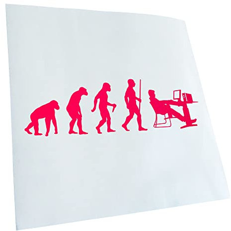 Kiwistar - Autocollant - pour ordinateur Gamer Evolution - pink néon - G24 - Pour voitures, vélos, véhicules, motos, cyclomoteurs, tuning, vitres arrière