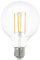 EGLO E27 LED Lampe, Glühbirne Globe klassisch, Leuchtmittel für Retro Beleuchtung, 8 Watt (entspricht 75 Watt), 1055 Lumen, warmweiß, 2700 K, Edison Birne G95, Ø 9,5 cm