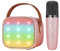 BONAOK Karaoke Mikrofon Kinder, Mikrofon Maschine Mit Mikrofon, Con microfono Wireless, lettore MP3 Musicale per Ragazze e Ragazzi di 4, 5, 6, 7, 8, 9, 10 anni (rosa)