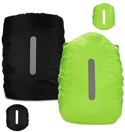 2 pièces de Housse de pluie pour sac à dos avec bandes réfléchissantes, 30L-40L Housse de pluie imperméable pour sac à dos, Housse de pluie pour sac à dos pour randonnée, camping, voyages, cyclisme (M