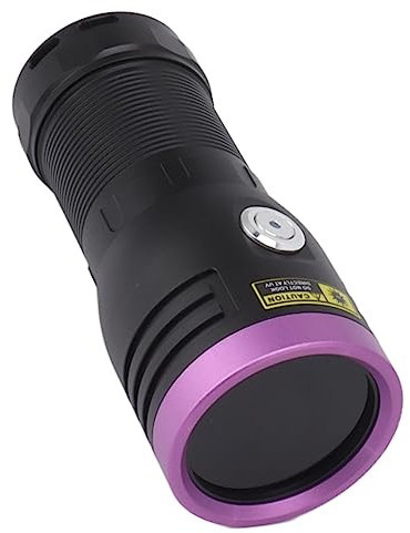 HOHXFYP Linterna UV de Luz Negra de 365 NM, Luz UV LED de 4 Núcleos de 80 W, Luz UV de 365 NM, Linterna de Luz Negra Súper Brillante Recargable USB Tipo C de 1800 MW para Detección de Manchas