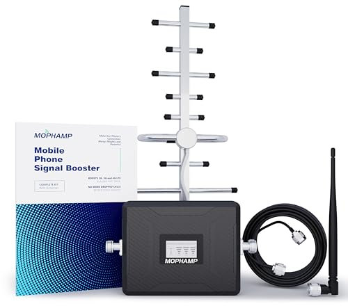 Mophamp Amplificador Señal Movil Band 3/8/1 4G/3G/2G Repetidor gsm LTE Tribanda | Compatible con Movistar Vodafone Orange