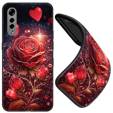JEZSTHAI Schutzhülle Kompatibel mit Handy LG Velvet 5G Hülle Silikon Aesthetic Muster Design Handyhülle,Ultra Dünn Weiche Fallschutz Stoßfeste Anti-Kratzt Rückseite Bumper Case,B01