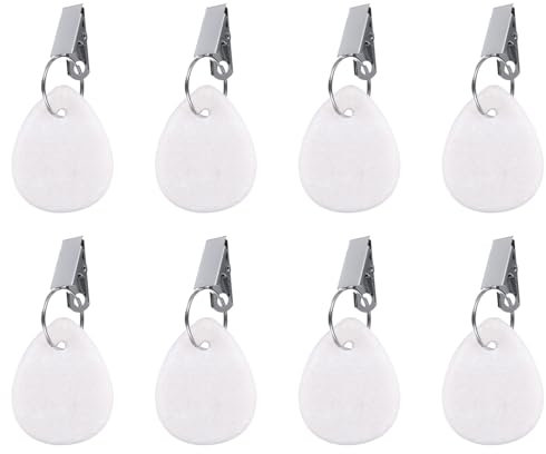 Getyjoe 8 Stück Tischdeckengewichte Draussen Marmor Tischdeckenbeschwerer Wassertropfen Mit Klemme, für Tischdecke Draussen Outdoor Duschvorhang Beschwerer Gardinenbeschwerer