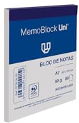 Unipapel Lot de 10 blocs de petites notes | Format A7 | 80 feuilles lisses | Papier 60 g micro-perforé | 10 x 8,2 cm | Couverture rigide | Memoblock Uni