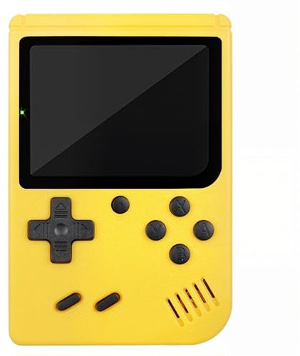 NHQZ Handheld Spielkonsole Retro Handheld Retro Spielekonsole Spielekonsole für Unterwegs mit 500 Klassischen Video Spielen Arcade Console für Kinder und Erwachsene (Gelb)