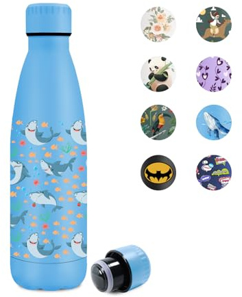 KollyKolla Thermosflasche 500ml, Premium Vakuum Trinkflasche, Kohlensäure Geeignet, Auslaufsicher Thermoskanne, Isolierflasche BPA-Frei, Wasserflasche für Kinder, Sprudel, Schule, Outdoor, Sport