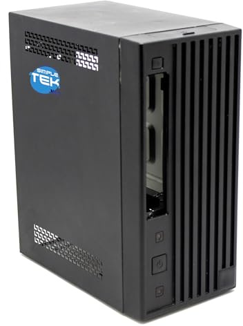 SIMPLETEK - Case PC BT-02B-U3 Mini Tower SFF SFX ITX | 2x USB 3.0 + Audio | Slot Ventole 1x 80mm + 1x 60mm + 1x 3,5 + 1x 5,25 + 1x 2,5 + 1x PCI (Ricondizionato)