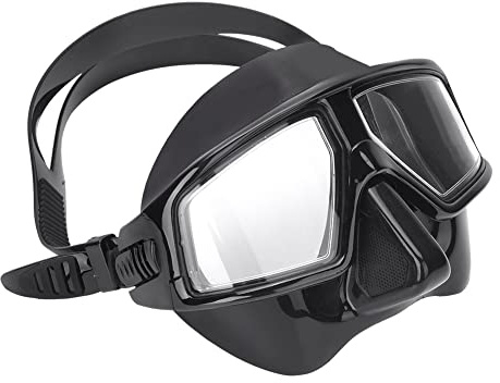 Mtlavishness Maschera da Sub Professionale per Immersione in Apnea Antiappannamento Occhialini con Vista Ampia e Basso Volume per Adulti Uomini Donne con Ampio Campo Visivo da 180 (Nera)