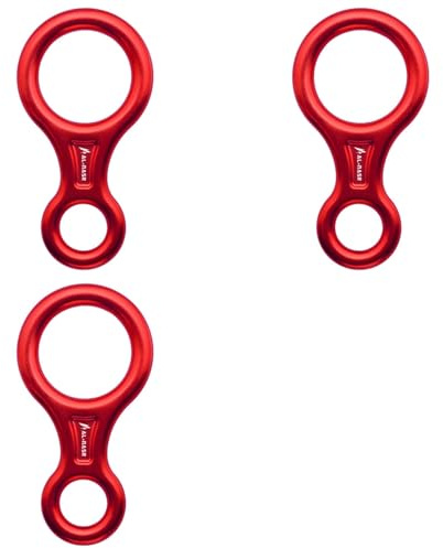 Vjsujehgy 3X Moschettone Arrampicata su 35 KN con Figura 8, Corda per Discesa in Corda Doppia, con Figura in Alluminio, Dispositivo Sicurezza, Attrezzatura per Discesa in Corda Doppia