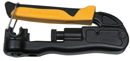 Klein Tools VDV211-063 Pince à sertir à compression pour câblage intérieur et extérieur Jaune