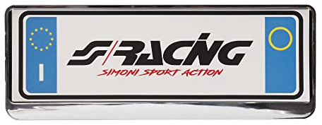 Simoni Racing PTX/2A Portatarga Universale Anteriore con sistema antifurto, Cromato