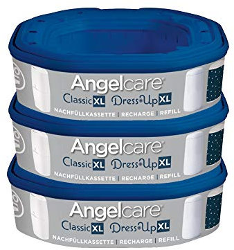 Angelcare AR5003-DE 3er-Pack Nachfüllkassette Dress-Up, blau