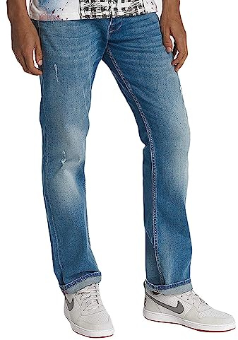 Kaporal Homme Jeans / Jean coupe droite Bastian, Bleu, 30x34