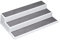 Copco Basics 3-stufiges Gewürzregal für den Innenschrank, rutschfestes Küchenregal, 38 x 22,5 x 8,5cm, weiß/grau