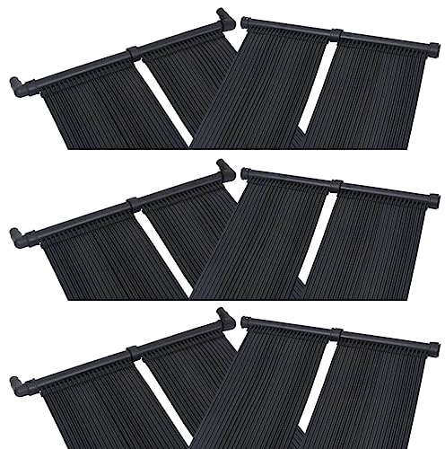 vidaXL 6X Panneaux Solaires de Chauffage de Piscine Tapis Chauffants Solaires Appareils de Chauffage Solaires Extérieur Jardin 80x310 cm