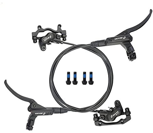 NYK Zoom- HB-876 4 Piston Hydraulic Disc Brake Front & Rear 800mm & 1400mm Set 4 Piston for Mountain Bike MTB BMX (Black)