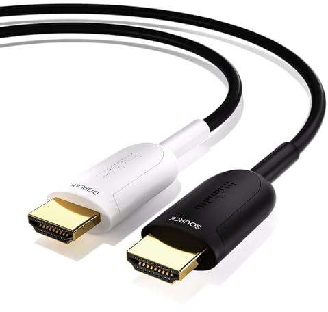 huaham 8K Fiber Optic HDMI Cable 10m, 48Gbps Ultra High Speed HDMI 2.1 Cable 8K@60Hz 4K@120Hz, Support eARC RTX 3090 HDCP 2.2&2.3 Dolby Compatible with PS5, Xbox Series X, Roku/Fire/LG CX TV/Blu-ray