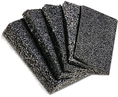 My Plast gummigranulat terrassdynor [100 x 50 x 8 mm – 300 styck] gummibyggskyddsmatta för däck, veranda, terrass, uteplats – halkfri, vattentät, väderbeständig, avståndshållare för trägolv
