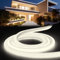 YOODI Neon LED Strip Kaltweiß 10m, Led Lichtband für Außenbereich IP65 Wasserdicht, Schneidbare Rundes Rohr Flexibel Outdoor LED Streifen 230V für Haus, Zimmer, Garten, Party, Inklusive Netzteil