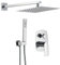 VALAZ Douche Encastrable | Mitigeur Douche 2 voies, Pulvérisateur Effet Pluie | Installation Murale Facile et Rapide | Inoxydable, Ovale/Carré, Pulvérisateur 25 cm, Chromé, Série Esla