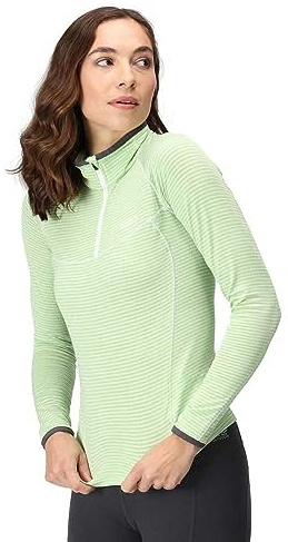 Regatta Yonder Damen Top Mit Langen Ärmeln, Schnelltrocknend Camiseta, Ruhiges Grün, 38 para Mujer