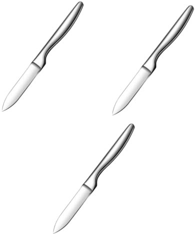 Cabilock 3 Piezas cuchillo para ostras cortadores de almejas cortador de ostras mariscos herramienta de ostras desgranadora de ostras suministro de cocina Acero inoxidable Silver