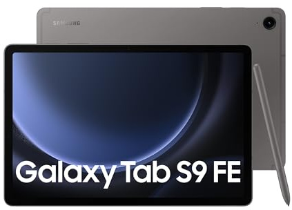Samsung Galaxy Tab S9 FE+ 5G Tablet with S Pen, 128GB, Long-lasting Battery, Grey, 3 Year Samsung Extended Warranty (UK Version)