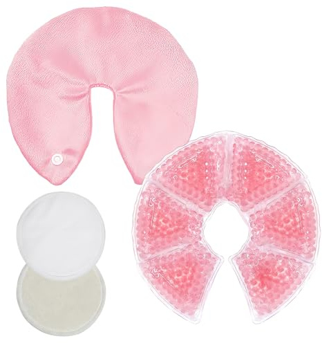 KASURE 2 Piezas Almohadillas de Terapia de Mama, Almohadillas de Gel para Lactancia de Mamas, Mujeres Accesorio de Lactancia, Aliviar el Dolor y la Hinchazón de los Senos